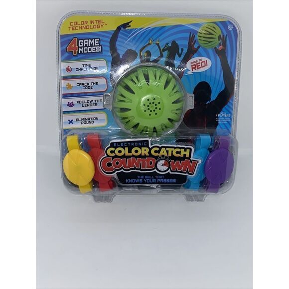 COLOR CATCH COUNTDOWN Ball Electronic Command Ball Toss Game Fun Ball Toy Jakks - Picture 1 of 2